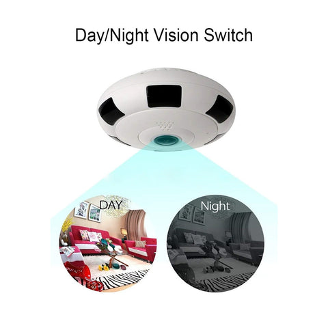 Melowave Smarthomes Fish Eye Chakra Wireless Panoramic WiFi IP 1080p Camera