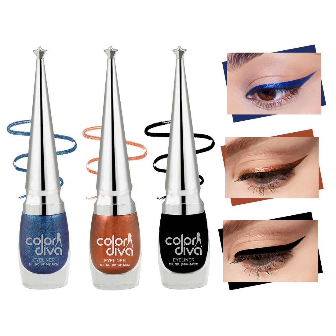 Baris Color Eyeliner Set of 3 (Copper, Black, Blue)