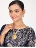 Picture of Gold-Plated Jewellery Set And Mangalsutra With Free Bangles