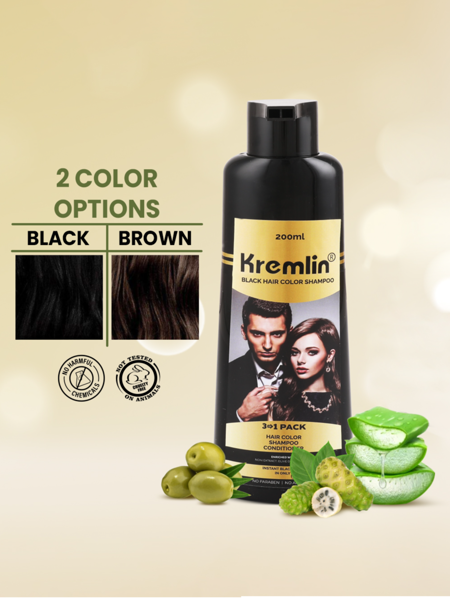 Picture of Kremlin 3 In 1 Unisex Hair Color Shampoo Condition