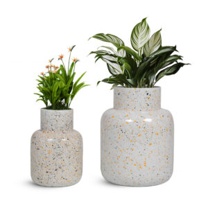 Dekornest Metal Small Flower Vase set of 2 (1423)