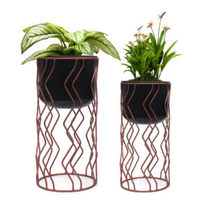 Dekornest Metal Iron Planter Set of 2 (1526)